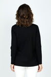 Metric Open Front Ribbed Cardigan in Black.  Open front knit with ribbed shawl collar.  Long sleeves.  Diagonal rib detail at front hem. Classic fit._t_59584091390318