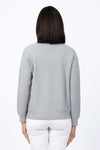 Ten oh 8 Heart Stitch Sweater in Gray.  Waffle knit crew neck sweater with long sleeves. Multi colored hand stitched heart outline on front.  Rib trim at neck hem and cuff.  Relaxed fit._t_52894026531182