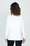 Ten Oh 8 Waffle V Neck in White.  Relaxed waffle knit sweater with v neck and long sleeves.  Deep rib at neck, hem and cuff.  Side slits._t_59519626379630