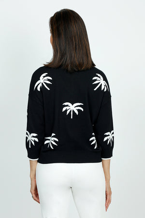 Ten Oh 8 Palms V Neck Sweater_59662692057454