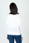 Ten Oh 8 Perforated Zip Hoodie in White.  Zip front sweater with open weave knit.  Crew neck with attached hood with drawstring.  Long sleeves.  Solid rib trim at neck, hem and cuff.  Relaxed fit._t_59670445031790