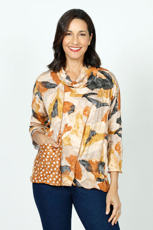 Top Ligne Floral Cowl Top_36258839789768