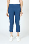 Elliott Lauren Slant Pocket Crop Cargo Pant in Marine blue.  Pull on pant with hidden elastic waistband.  Slant front cargo pockets.  2nd cargo pocket on side.  Stud detail.  Center seam detail.  24 1/2" inseam. _t_59635533218158