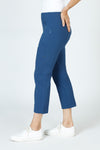 Elliott Lauren Slant Pocket Crop Cargo Pant in Marine blue.  Pull on pant with hidden elastic waistband.  Slant front cargo pockets.  2nd cargo pocket on side.  Stud detail.  Center seam detail.  24 1/2" inseam. _t_59635533152622