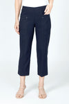 Elliott Lauren Classic Cargo Pant in Navy.  Pull on pant with hidden elastic waist.  Center seams front and back.  Front cargo pockets with stud detail.  Slim leg.  Inseam: 24 1/2"_t_59519366168942