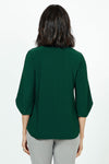 Sympli Classic Fit Lantern Top in Evergreen.  Banded crew neck with 3/4 lantern sleeve.  Curved hem.  Relaxed fit._t_52882813550958