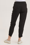 Wearables Active Lyan Pant in Black.  Elastic drop waist pull on pant.  Ruched detail at lower leg.  2 front slash pockets.  27 1/2" inseam._t_59448062509422