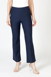 Holland Ave Ponte Boot Cut Pant in Navy.  2 1/2" waistband pull on pant.  Slim through thigh; flares to hem.  29" inseam._t_59822647771502