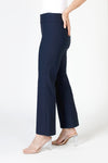 Holland Ave Ponte Boot Cut Pant in Navy.  2 1/2" waistband pull on pant.  Slim through thigh; flares to hem.  29" inseam._t_59822647738734