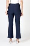 Holland Ave Ponte Boot Cut Pant in Navy.  2 1/2" waistband pull on pant.  Slim through thigh; flares to hem.  29" inseam._t_59822656225646