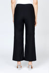 Holland Ave Lizzie Patch Pocket Wide Leg Pant in Black.  Pull on pant with faux zipper placket and button.  2 front patch pockets.  2 rear patch pockets.  Snug through stomach, relaxed through hip and leg.  10" leg opening.  28" inseam._t_59765783658862