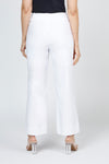 Holland Ave Lizzie Patch Pocket Wide Leg Pant in White.  Pull on pant with faux zipper placket and button.  2 front patch pockets.  2 rear patch pockets.  Snug through stomach, relaxed through hip and leg.  10" leg opening.  28" inseam._t_59765783789934