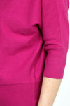 Elliott Lauren Modal Cowl in Magenta.  Cowl neck sweater knit side to side.  Dolman elbow length sleee.  Rib trim at cowl and cuff.  Deep rib hem.  Relaxed fit._t_36098595225800