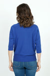 Elliott Lauren Modal Cowl in Royal.  Cowl neck sweater knit side to side.  Dolman elbow length sleee.  Rib trim at cowl and cuff.  Deep rib hem.  Relaxed fit._t_36098595291336