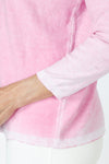 Elliott Lauren Luminosity Sweater in Wild Orchid.  V neck 3/4 sleeve lightweight cotton knit.  Raised center front and back seams in white.  White trim at neck hem and cuff.  Dropped shoulder with raised white seam detail.  Relaxed fit._t_59626442981742