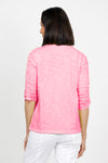 Elliott Lauren Ruched Sleeve Tee in Azalea Pink. Crew neck tee with ruching down the center of each sleeve. Straight hem. Relaxed fit._t_59622209421678