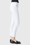 Lisette L Montreal 801 Ankle Pant in White.  Pull on pant with 3" waistband.  Magical lycra stretch.  Slim through hip and thigh.  Falls straight from knee.  28" inseam._t_52968467399022