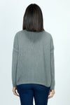 Organic Rags Star Sweater in Gray.  Textured v neck with metallic thread and single sequin star in front.  Long sleeves.  Dropped shoulders.  Rib trim at hem and cuff.  Relaxed fit._t_52915069911406