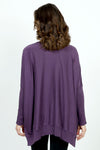 Planet Pima Oversized Crew Sweater in Plum.  Crew neck sweater with long ribbed sleeves.  Rib trim at neck and hem.  Side slits.  Oversized fit.  One sizes fits many._t_36281813434568