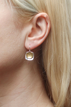 Small Square & Disc Earrings_59648532840814