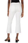 Liverpool Hannah Crop Flare in White.  Button and zipper closure.  5 pocket styling.  Mid rise jean with kick flare hem.  25 1/2" inseam._t_59777341423982