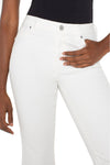 Liverpool Hannah Crop Flare in White.  Button and zipper closure.  5 pocket styling.  Mid rise jean with kick flare hem.  25 1/2" inseam._t_59777341456750