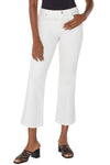 Liverpool Hannah Crop Flare in White.  Button and zipper closure.  5 pocket styling.  Mid rise jean with kick flare hem.  25 1/2" inseam._t_59777341391214