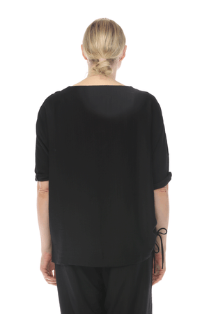 Terra Ruched Asymmetrical Flower Top_59695194931566