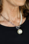 Half Pearl Pendant Necklace_t_59689934913902