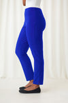 Sympli Narrow Pant Midi in Lapis.  Elastic waist pull on pant with side slit.  27" inseam._t_59513425133934