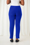 Sympli Narrow Pant Midi in Lapis.  Elastic waist pull on pant with side slit.  27" inseam._t_59513425199470